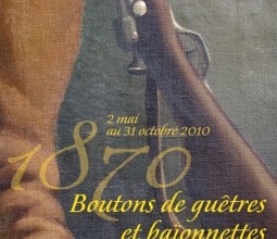 Design graphique de l’exposition « 1870, boutons de guêtres et baïonnettes », au Musée de Nuits-Saint-Georges